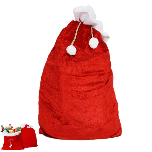 Bolsa de terciopelo para dulces navideños 19.7x27.6 pulgadas