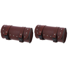 2Stk Gabeltaschen PU-Leder Satteltaschen Organizer