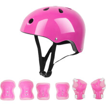 Kids Skating Helmet & Protector Set with ABS Shell, Shock-Absorbing Sponge, Vents – Compatible with Skate