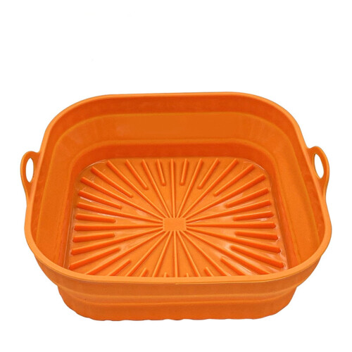 Silicone Air Fryer Liner 8" Square Foldable BBQ Mat