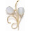Blomsterbroche til kvinder med rhinsten og krystalperle 1