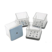 Glisoare transparente din pâslă cu vârfuri pătrate pentru picioare, 15–18 mm, pachet de 4