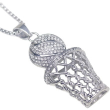 Titantium Soccer Ball Football Pendant Necklace With Free Chain for Men Women