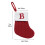 Kerstsok met de letter B, rood-wit gebreid 3