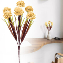 Ramo de hortensias y crisantemos artificiales (7 cabezas)