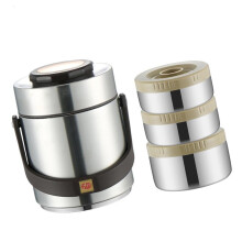 Recipiente térmico de aço inoxidável com 3 camadas para alimentos, 1500ml
