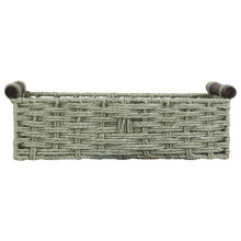Wicker Storage Basket for Bathroom Countertop