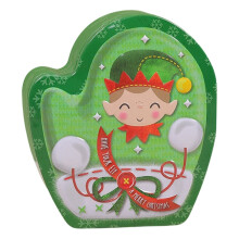Lata de galletas navideñas con tapa – Diseño de Papá Noel y muñeco de nieve