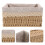 Brown Wicker Storage Basket with Detachable Liner 1