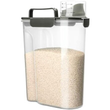 Contenedor hermético para almacenar arroz, transparente, de 2,3 a 4,5 kg (5 a 10 lb)