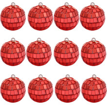 Bolas de Natal de espuma vermelha espelhada de 3 cm (1,18 pol.)