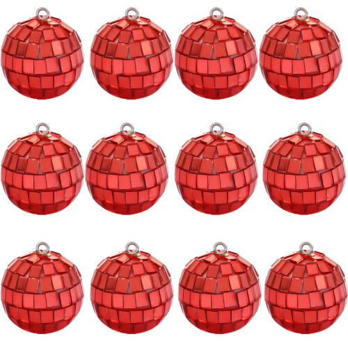 Bolas de Natal de espuma vermelha espelhada de 3 cm (1,18 pol.)
