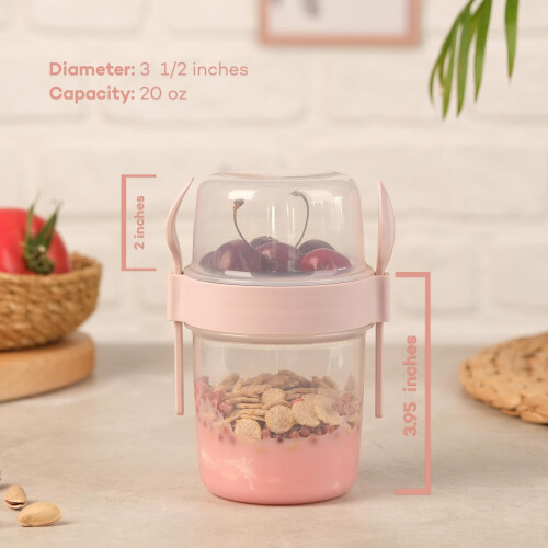 Afhaalbakjes (Groot (610 ml) 2-pack Rood & Roze) 2