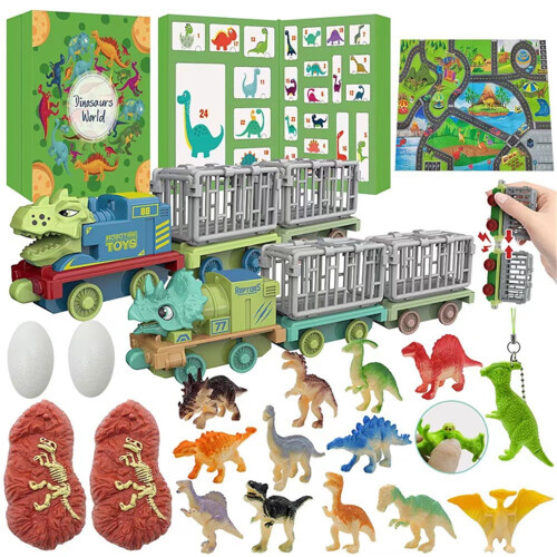 Dinosaur Pull-Back Bil Adventskalender 24 Dager
