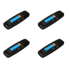4X  U-Disk Digital Audio Recorder USB 3.0 Flash Drives Maximum Support 32GB Memory Card Black