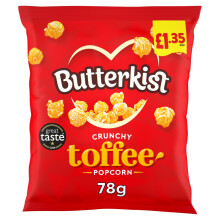 Butterkist Crunchy Toffee Popcorn 78g (Pack of 15)