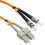 kenable OM2 Orange Fibre Optic ST SC 50 125 Duplex MM Patch LSZH Cable 1m 1