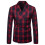 (M,red)Men's single-breasted two-button casual blazer 1