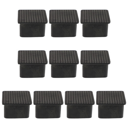 50Stk Anpassbare Stuhlbein-Abdeckungen PVC Schwarz Für 1