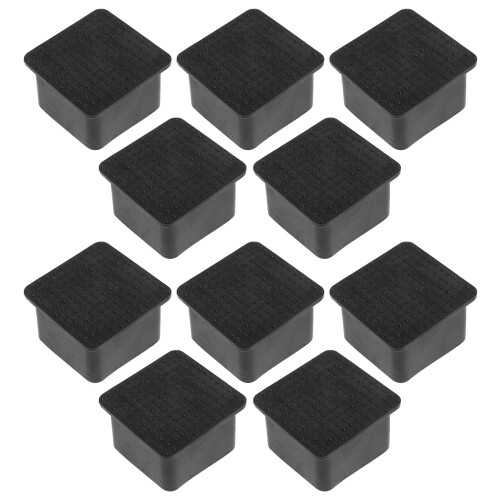 50Stk Anpassbare Stuhlbein-Abdeckungen PVC Schwarz Für 2