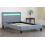 Comfy Living (4ft6 Double, No Mattress) Light Grey Fabric Modern Bed Frame With LED 3ft 4ft 4ft6 5ft 4