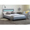 Comfy Living (4ft6 Double, No Mattress) Light Grey Fabric Modern Bed Frame With LED 3ft 4ft 4ft6 5ft 1