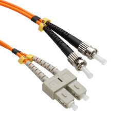 OM2 Orange Fibre Optic ST SC 50 125 Duplex MM Patch LSZH Cable 5m