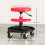 Homcom HOMCOM Rolling Mechanic Stool, 135kg Capacity Workshop Stool, Red 3
