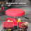 Homcom HOMCOM Rolling Mechanic Stool, 135kg Capacity Workshop Stool, Red 6