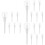 18Pcs Mini White Lip Gloss Bottles Reusable Plastic Lip Balm Tubes 7