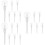 18Pcs Mini White Lip Gloss Bottles Reusable Plastic Lip Balm Tubes 8
