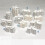 Realistic Apartment Building Model Unpainted Craft Project Miniature Landscape Design 1/800s Scale Solid Structure 2
