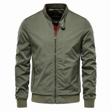 (2XL,dark green)Men's Jackets-Windproof Bomber Jacket Zip Outwear