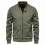 (2XL,dark green)Men's Jackets-Windproof Bomber Jacket Zip Outwear 1