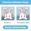 Osterhase & Ei Fensteraufkleber, doppelseitig, 6 Stück 6