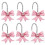 12-Pack Pink Bow Shower Curtain Hooks Resin 2