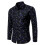 (L,blue)Men's Long Sleeve Shirts Casual Print Button Up Shirts 1