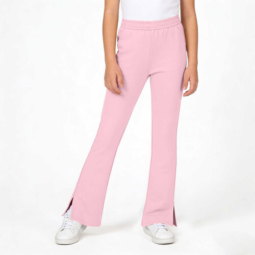 Teinityttöjen bootcut-joogahousut, joissa taskut ja levenevät lahkeet