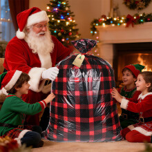Stora svarta presentpåsar 91,4 x 142,2 cm - 3-pack