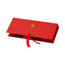 Caja de regalo con forma de corazón "Te amo" – Flor de cartón roja y