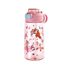 Copo de água infantil de plástico com desenho animado, 350ml