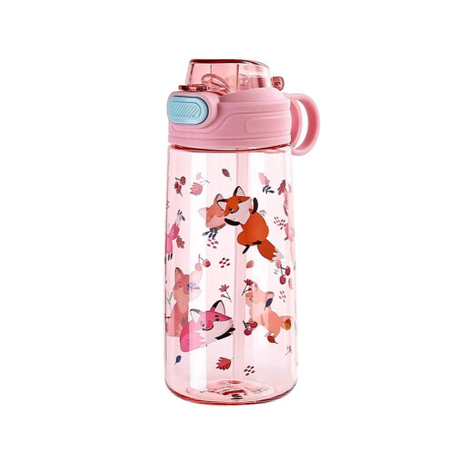 Copo de água infantil de plástico com desenho animado, 350ml