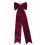 Wine Red Fabric Bow 70 in for Home and Events 1