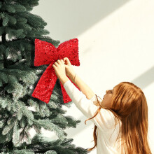 Black Sequin Christmas Bow Ornament