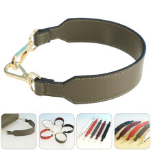 Vervangende leren schouderband voor crossbodytas, zwart