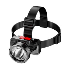 Super jasná LED čelová lampa, ABS, 800 mAh, dosah 100 m