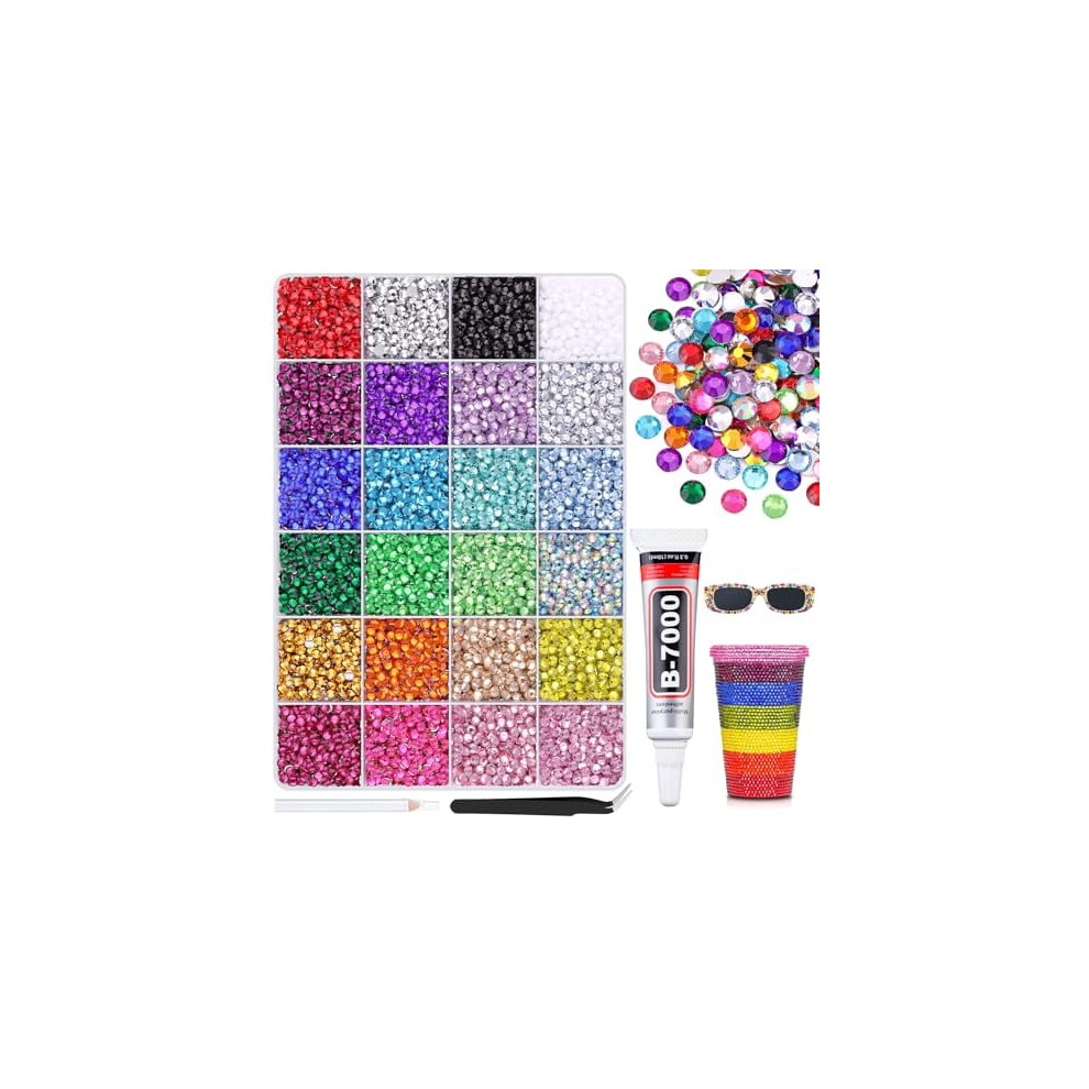Resin Rhinestones 2/3/4mm 22000 pcs Multicolour Flatback