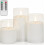 Conjunto de 3 velas de pilar roxas sem chama (3x4, 3x5, 3x6 polegadas) 1
