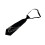 Corbata de cuello de cadena metálica negra preanudada, ajustable. 1