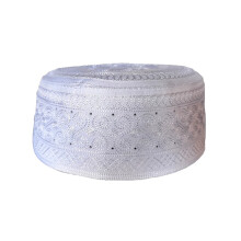 calotte de prière musulmane pour homme, brodée, à calotte plate